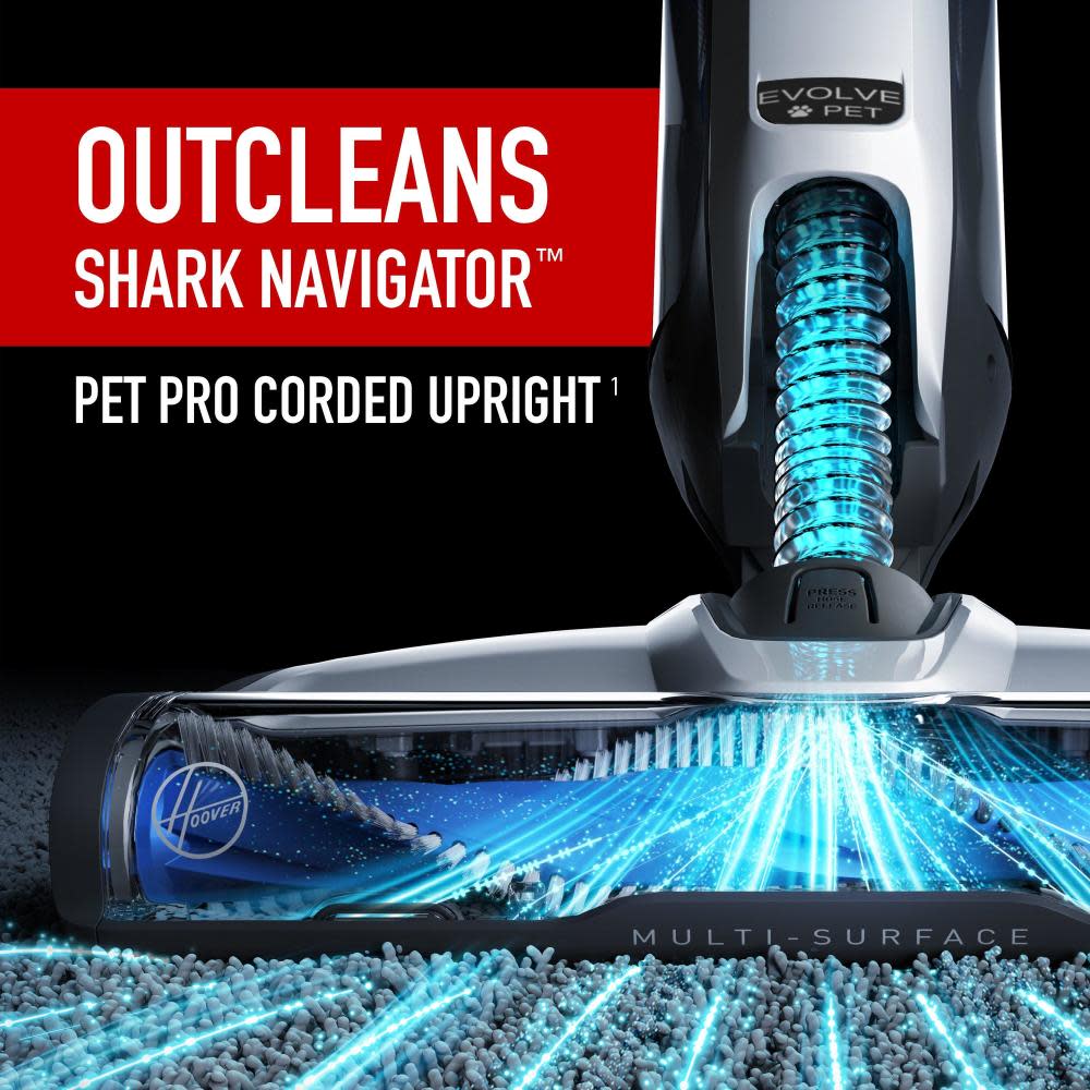 Hoover Residential Vacuum ONEPWR Evolve Pet Cordless Upright Vacuum Cleaner Kit - Ascmtools