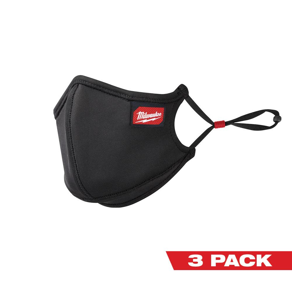 Milwaukee 3PK L/XL 3-Layer Performance Face Mask - Ascmtools