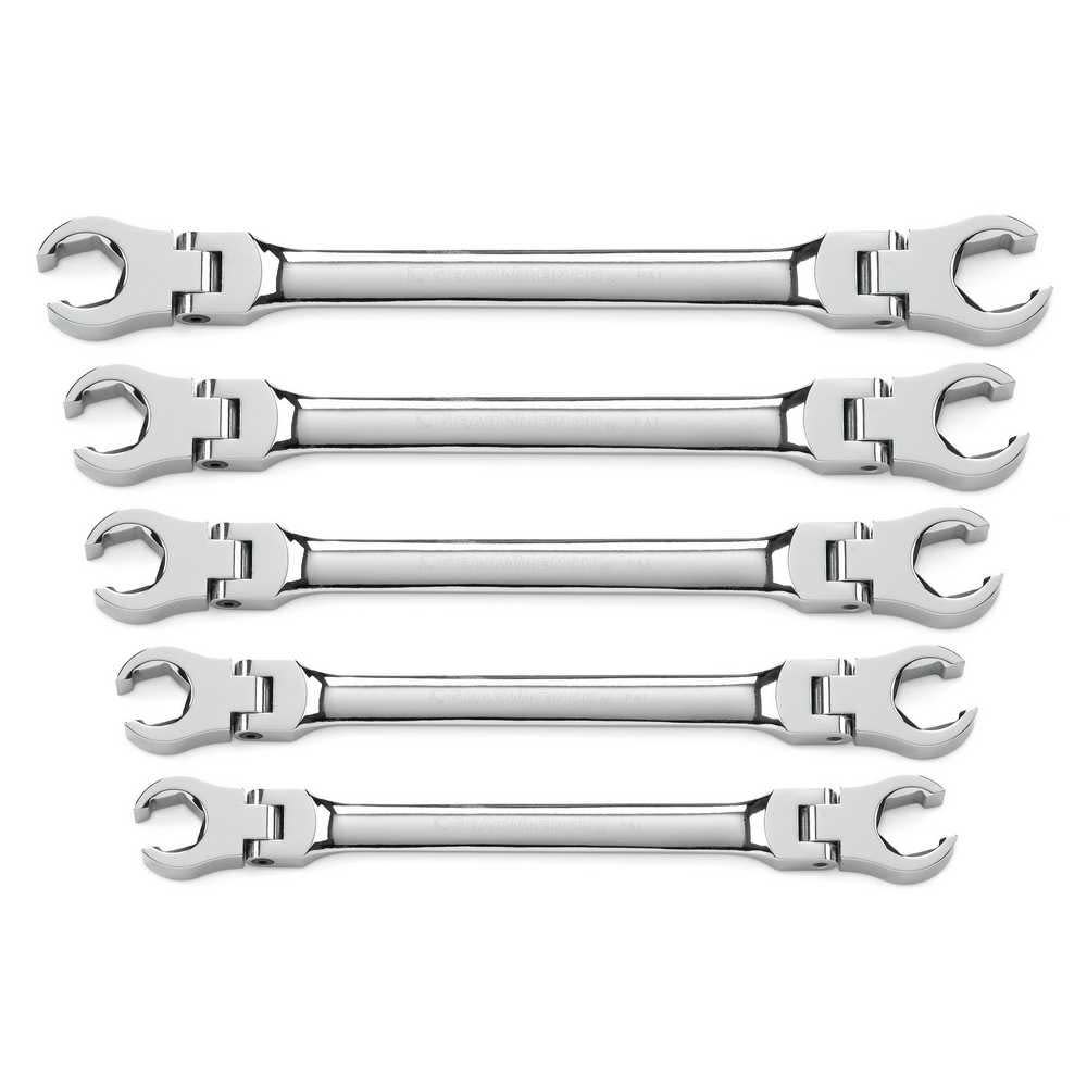 GEARWRENCH Flex Flare Nut Wrench Set 5 Pc. SAE - Ascmtools