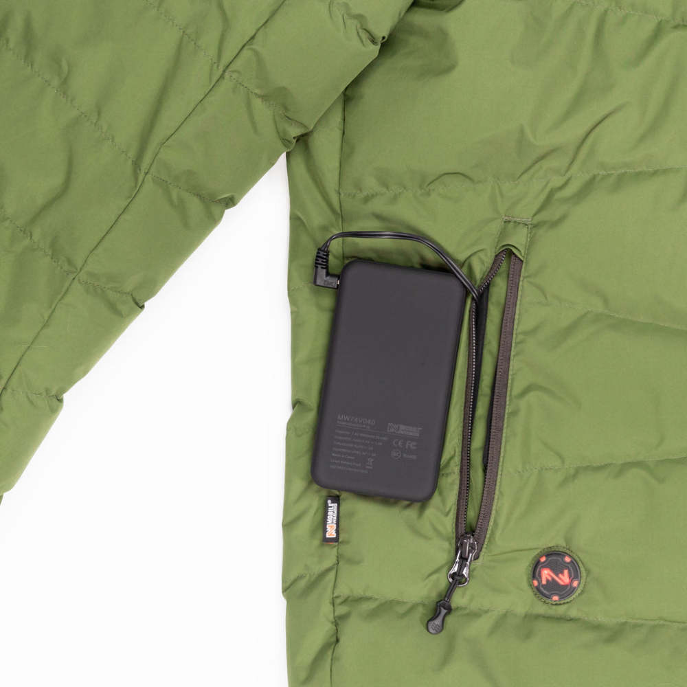 Mobile Warming 7.4V Crest Heated Jacket Mens Green 2X - Ascmtools