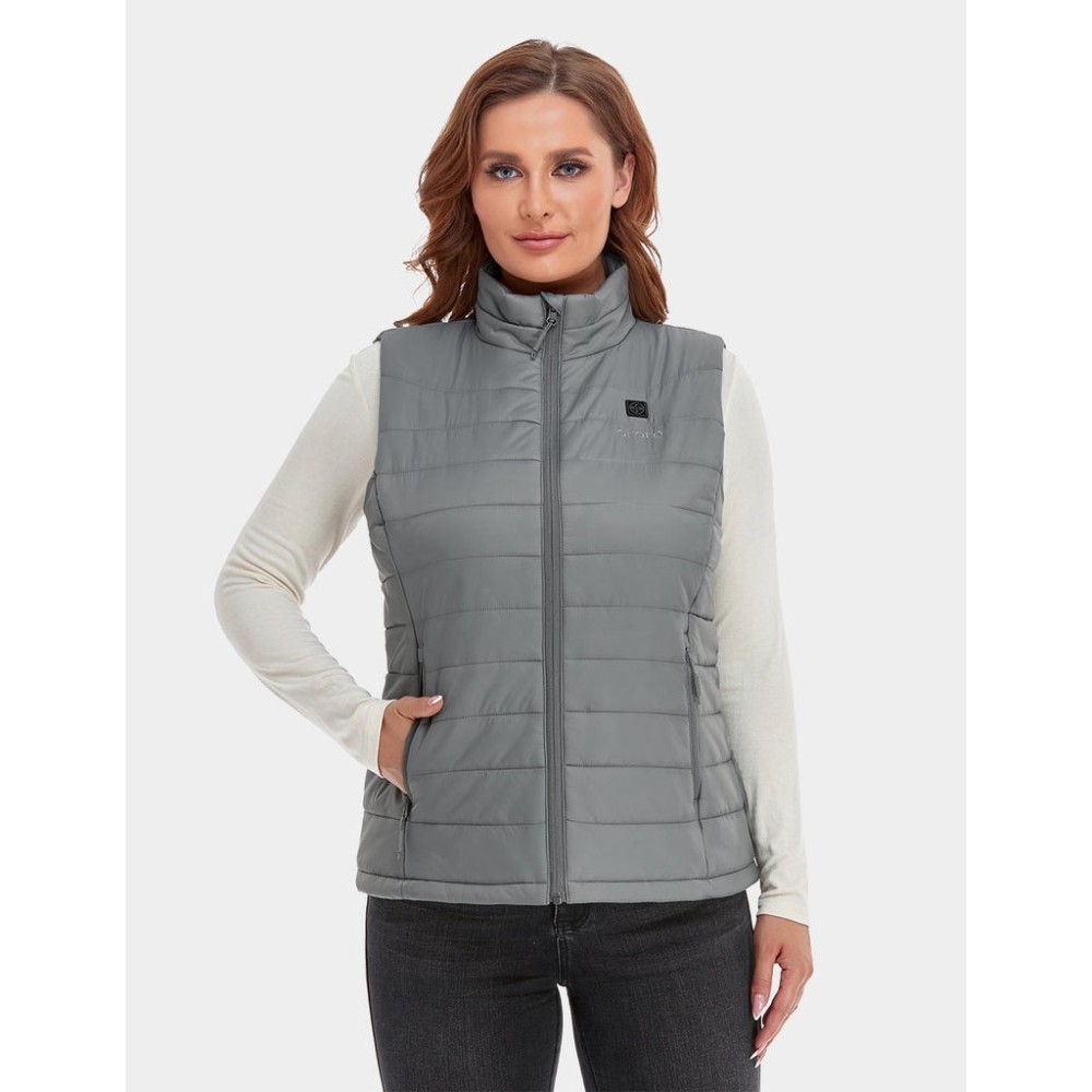 ORORO Womens Gray Classic Heated Vest Kit XS - Ascmtools