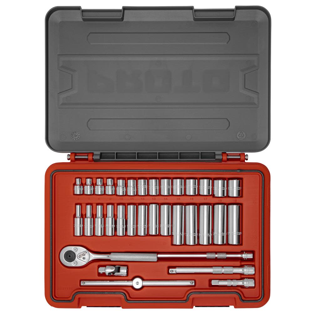 Proto Socket Set 3/8 DR 34pc MM 6pt - Ascmtools