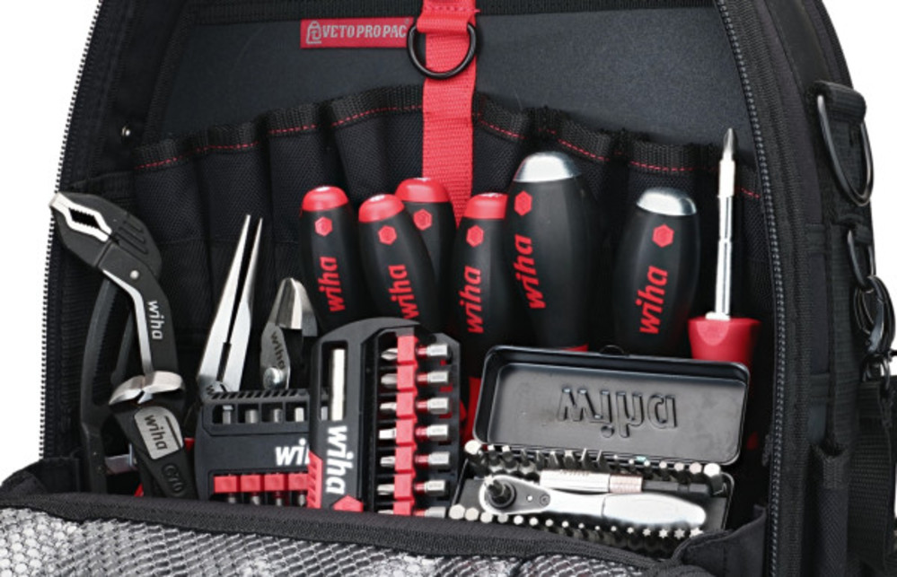 Wiha Contractor Tool Set RedStripe Tech Pac 63pc - Ascmtools