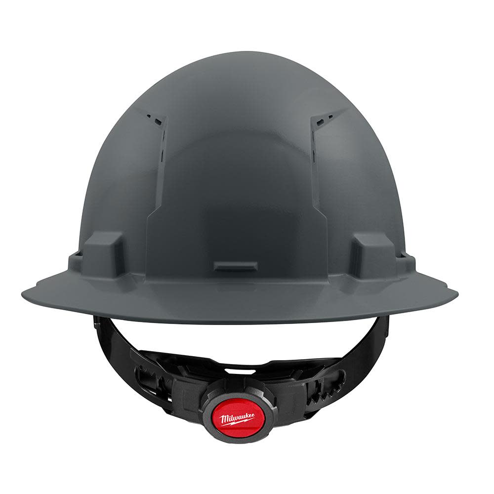Milwaukee Gray Full Brim Vented Hard Hat with 4pt Ratcheting Suspension Type 1 Class C - Ascmtools