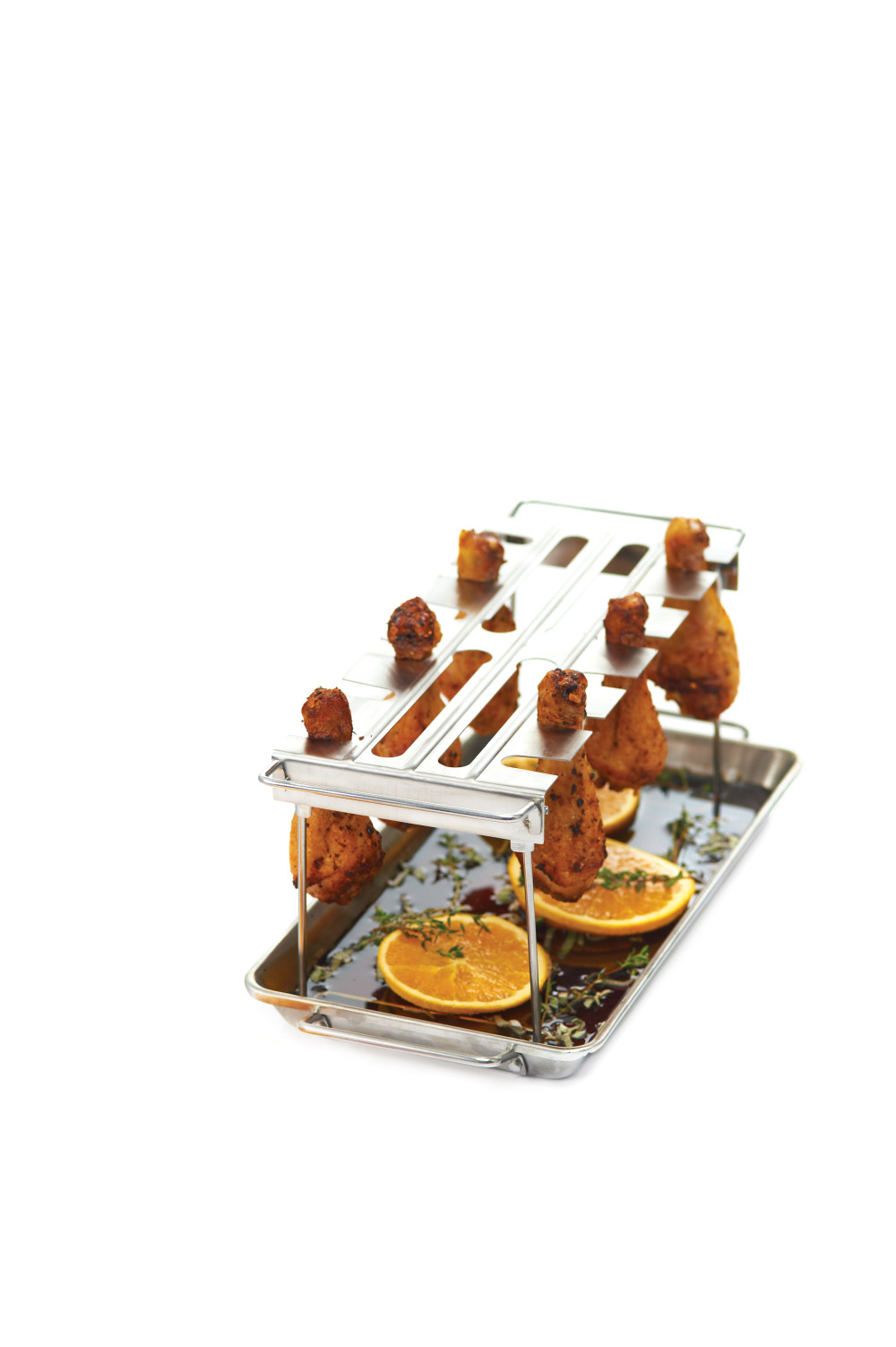 Broil King Stainless Steel Roaster and Wing Rack with Pan - Ascmtools