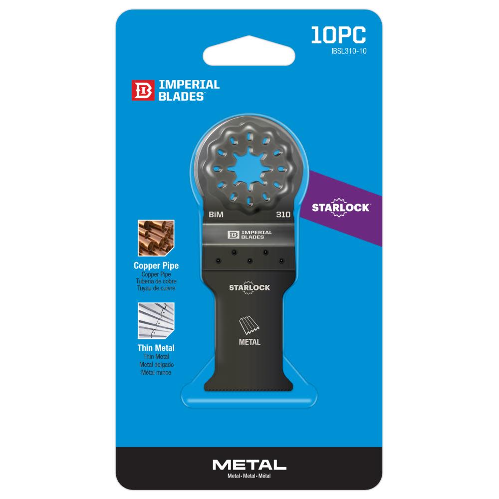 Imperial Blades IBSL310-10 Starlock 1-3/16″ Standard Thin Metal Blade 10PC - Ascmtools