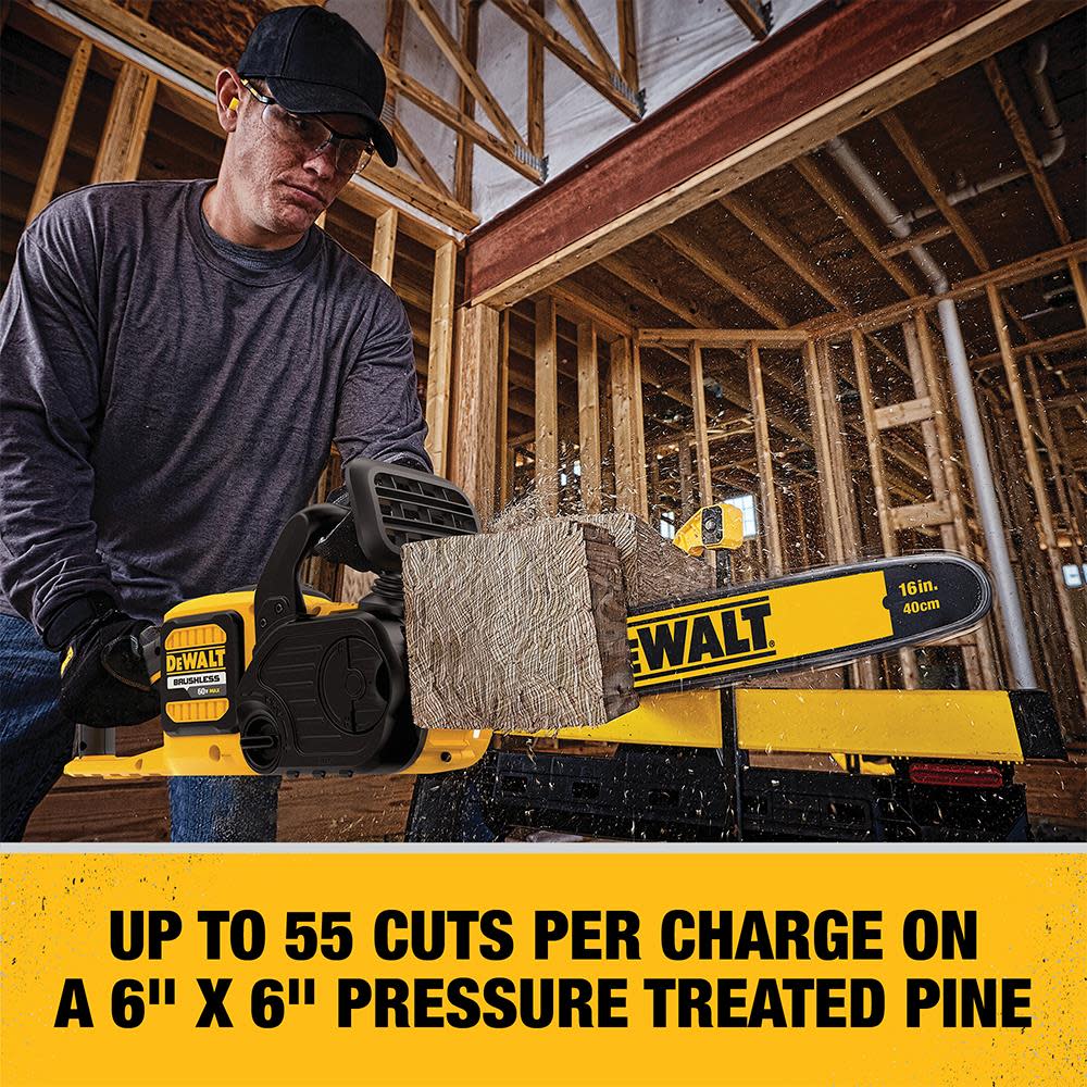 DEWALT FLEXVOLT 60V MAX Brushless Chainsaw Kit 16″ - Ascmtools