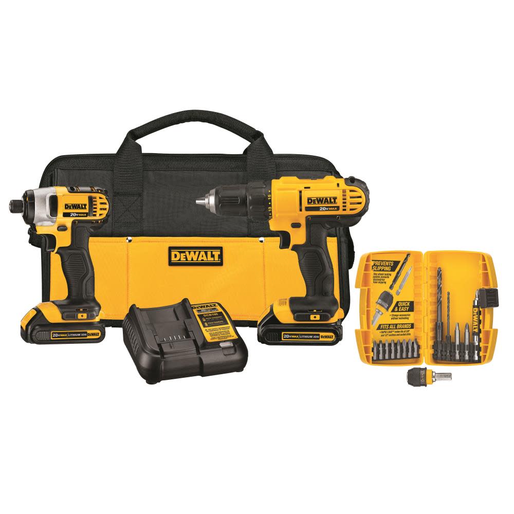 DEWALT 20V MAX* Li-Ion Compact 2 Tool Kit - Ascmtools