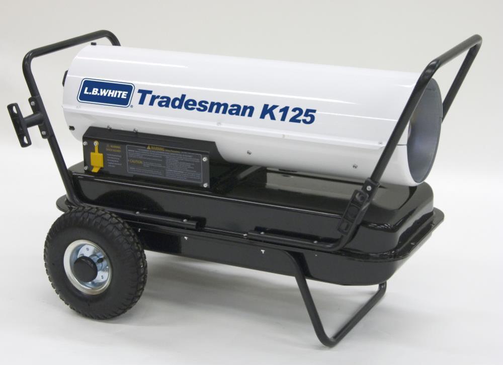 LB White Tradesman Forced Air Open Flame Multi fuel 125K BTU heater - Ascmtools