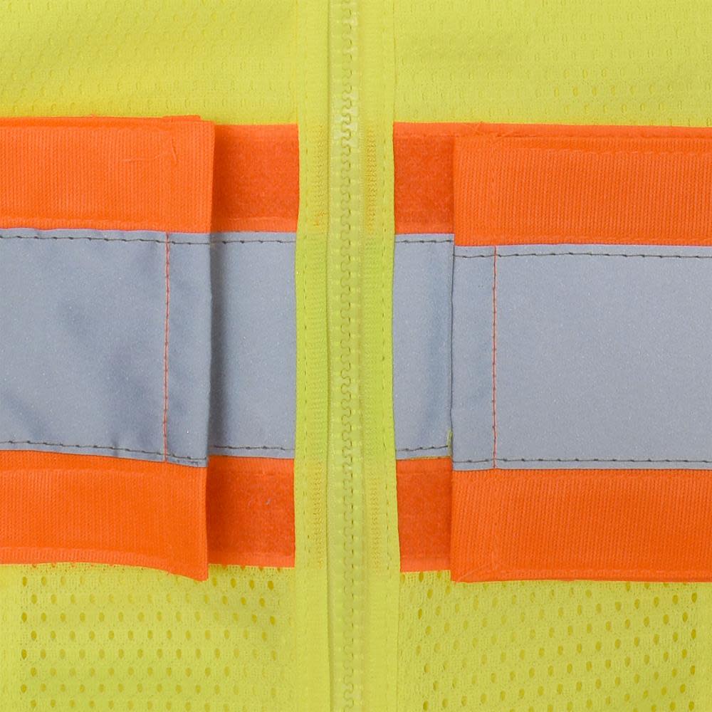 Radians Safety Vest Type R Class 2 Expandable Two Tone Hi Viz Green XL-2X - Ascmtools