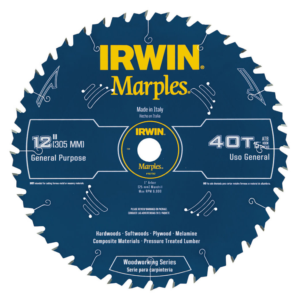 Irwin Marples WW CSB 12 In. 40T AT - Ascmtools