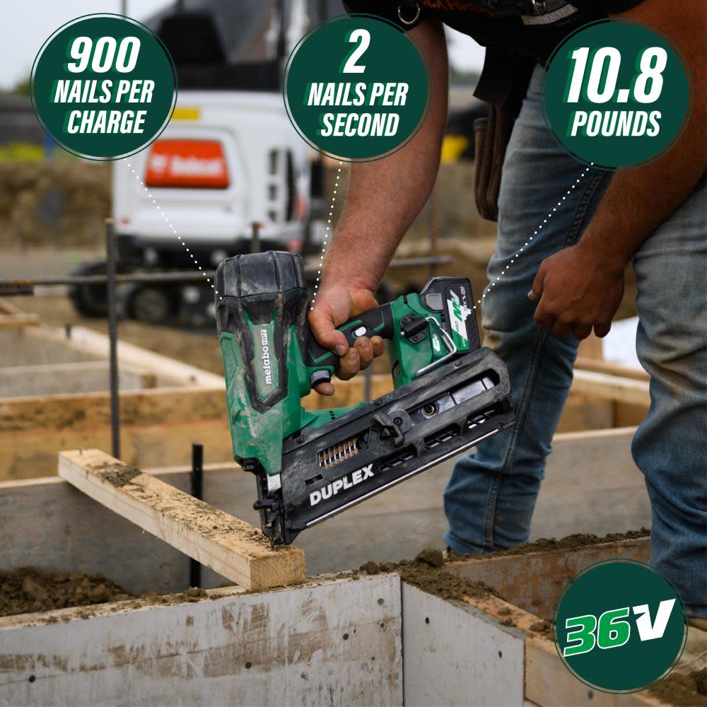 Metabo HPT 36V MultiVolt Forming Nailer 3 1/2″ Cordless Kit - Ascmtools