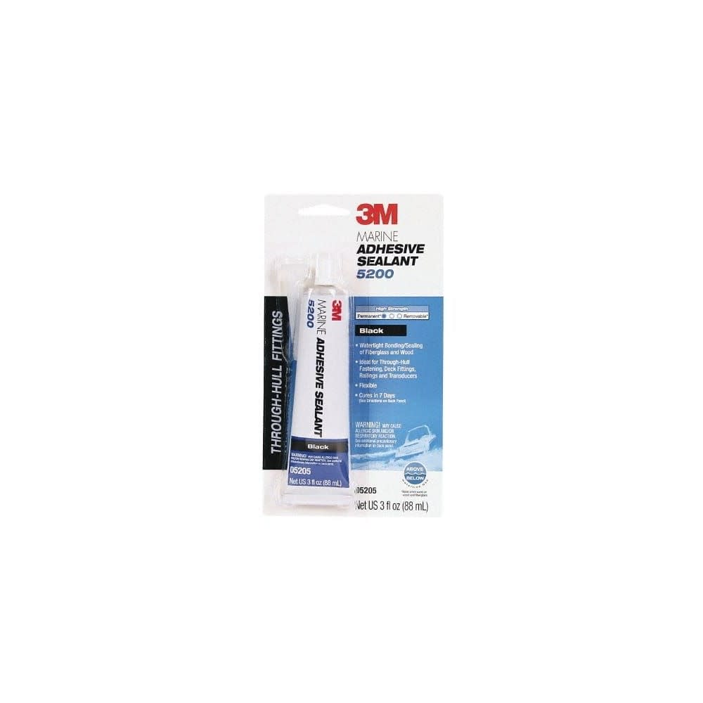 3M 3oz 5200 Series Black Marine Adhesive Sealant - Ascmtools