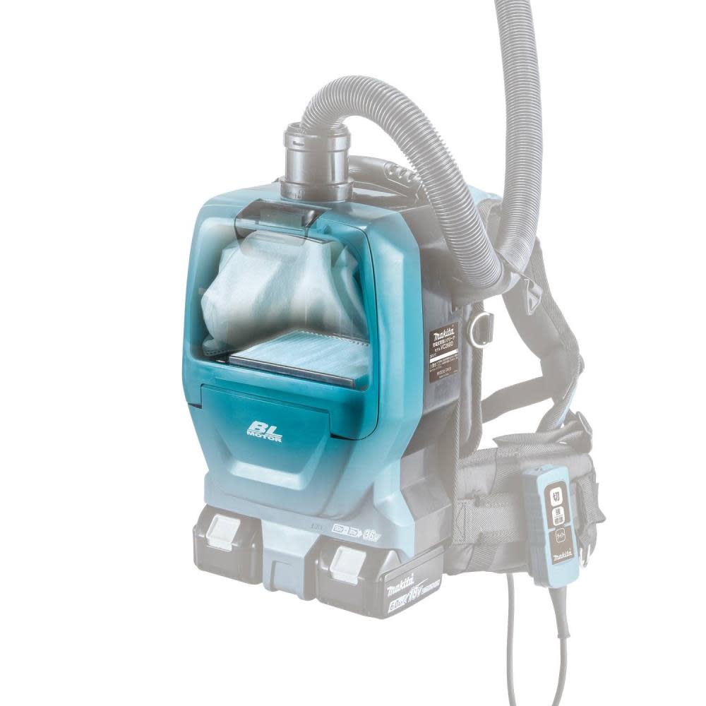 Makita 18V X2 LXT 36V 1/2 Gallon HEPA Backpack Dry Dust Extractor/Vacuum Kit - Ascmtools