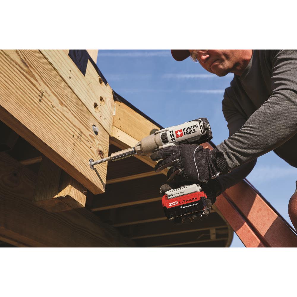 Porter Cable 20V 1/2-in Drive Cordless Impact Wrench with Battery Kit - Ascmtools