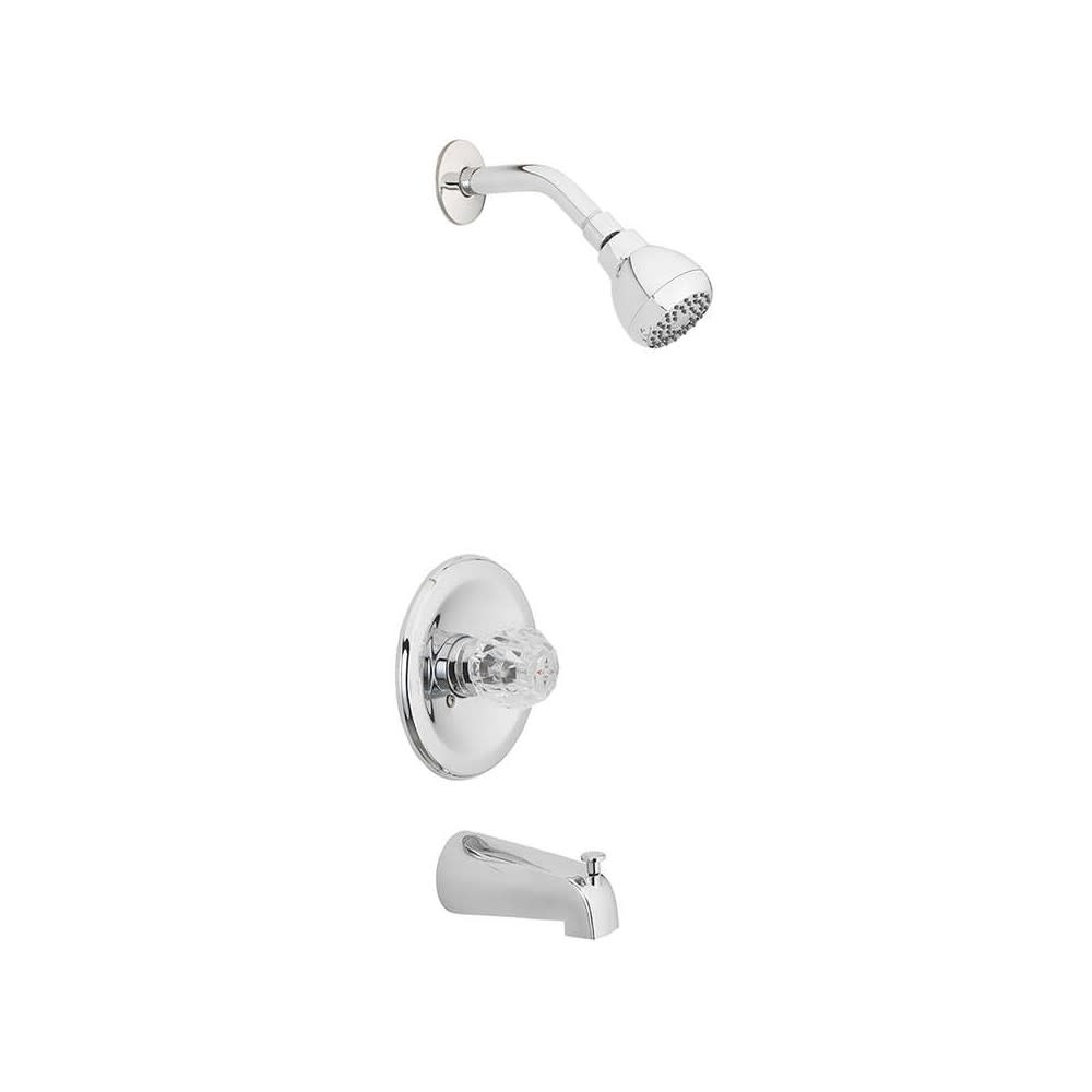 Oakbrook Essentials Tub & Shower Faucet One Handle Chrome - Ascmtools