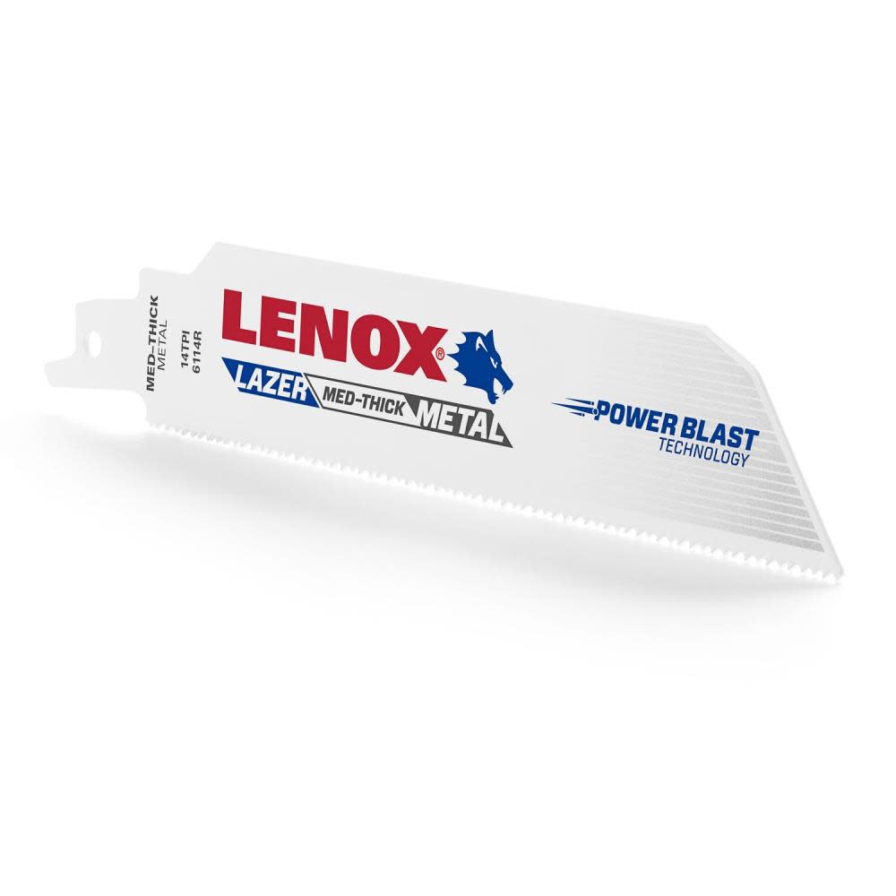 Lenox Reciprocating Saw Blade B6114R 6″ X 1″ X .035″ X 14 TPI 25pk - Ascmtools