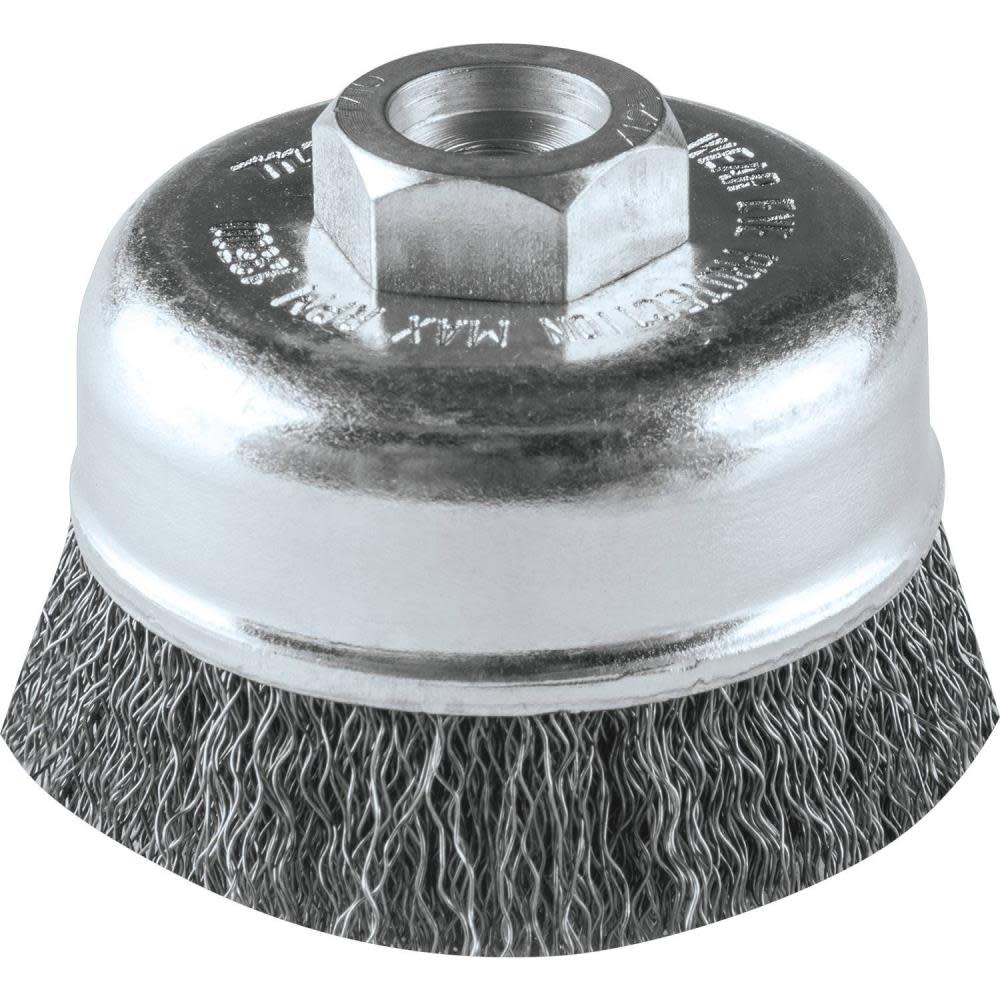 Makita 3″ Crimped Wire Cup Brush M10 x 1.25 - Ascmtools