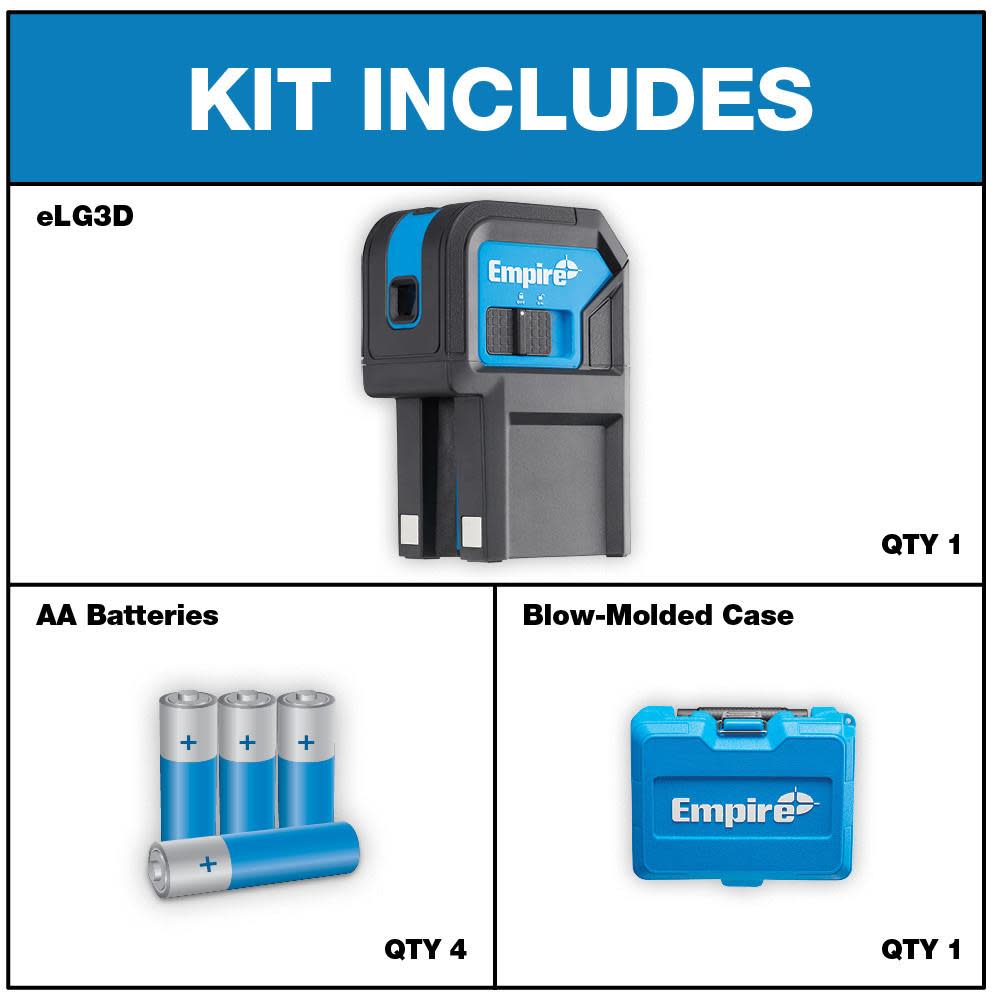 Empire Level 125′ Green Self-Leveling 3-Point Laser - Ascmtools