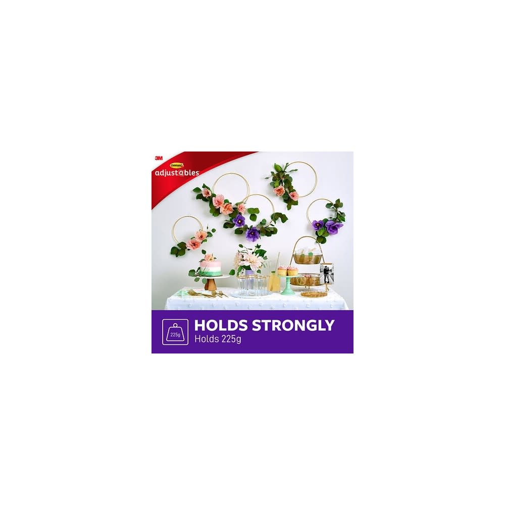 3M Command Adjustables Small Repositionable Wall Hook 14pk - Ascmtools