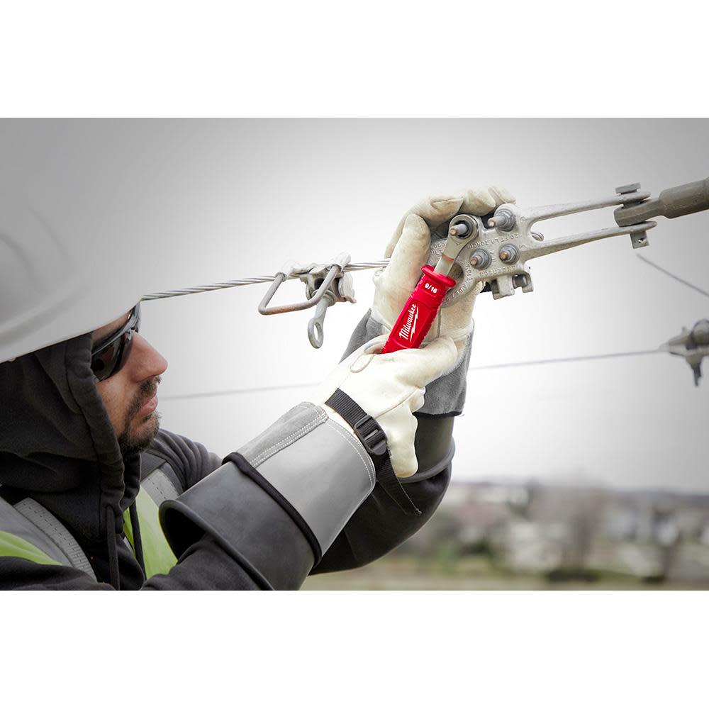 Milwaukee Linemans 2-in-1 Insulated Ratcheting Box Wrench - Ascmtools