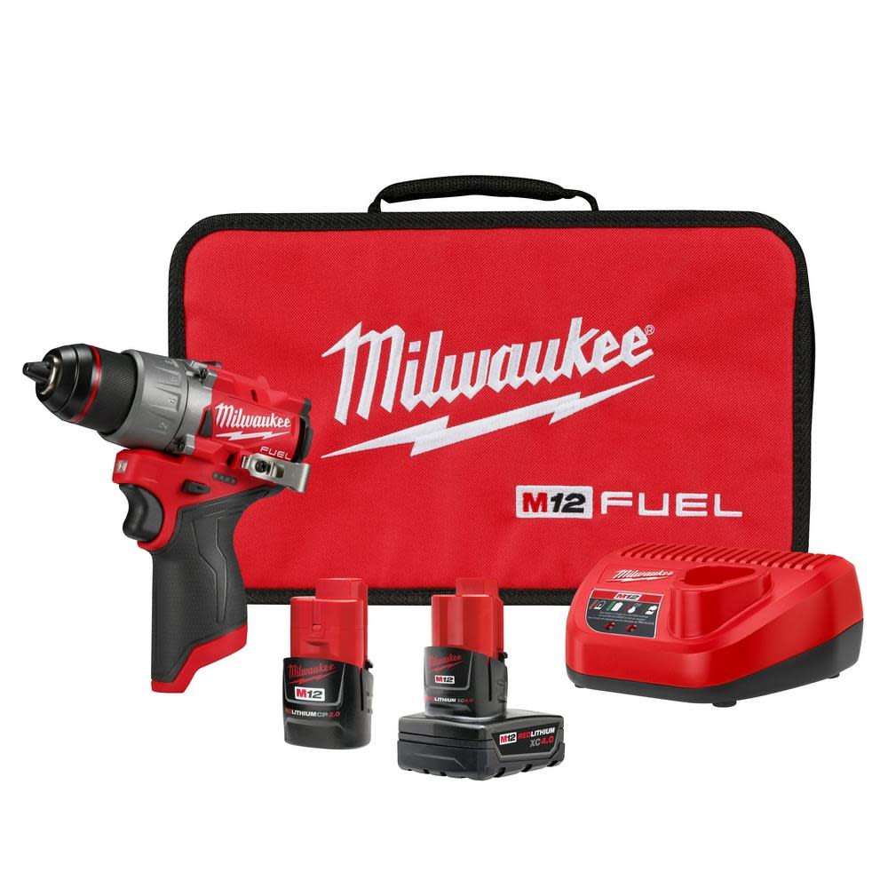 Milwaukee M12 FUEL 1/2″ Drill/Driver Kit - Ascmtools