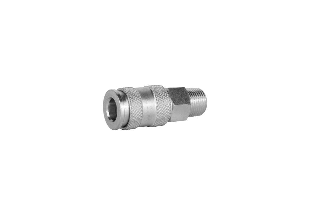 Milton Quick-Connect Steel Coupler 3/8″ MNPT High Flow (V-Style) - Ascmtools