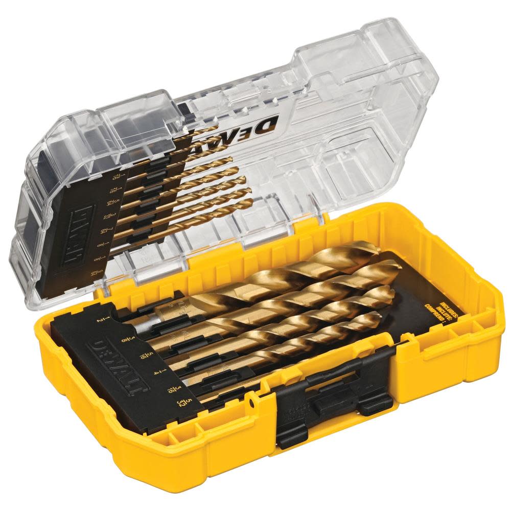 DEWALT 14-PC Titanium Nitride Coating PP Drill Bit Set - Ascmtools