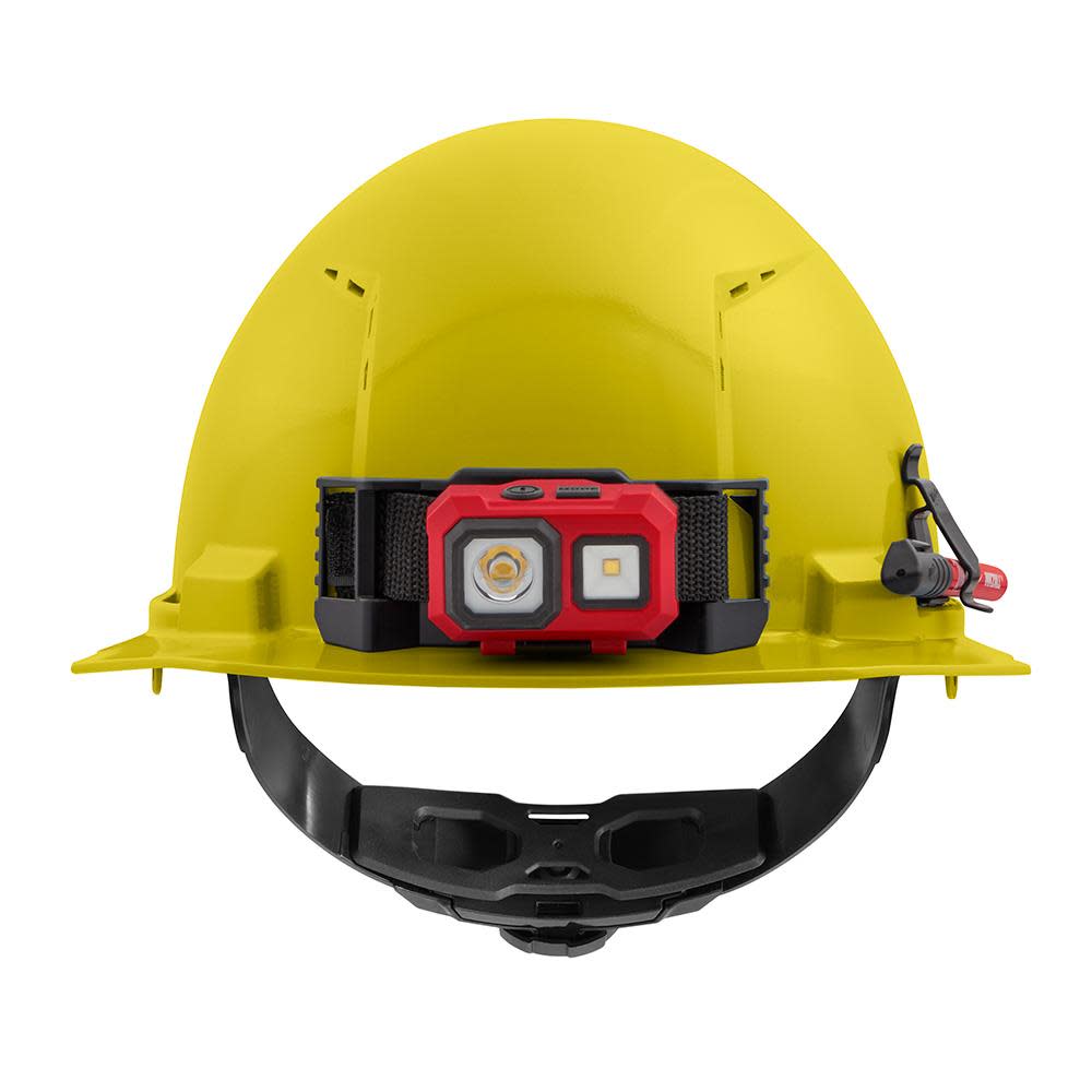 Milwaukee Yellow Front Brim Vented Hard Hat with 4pt Ratcheting Suspension Type 1 Class C - Ascmtools