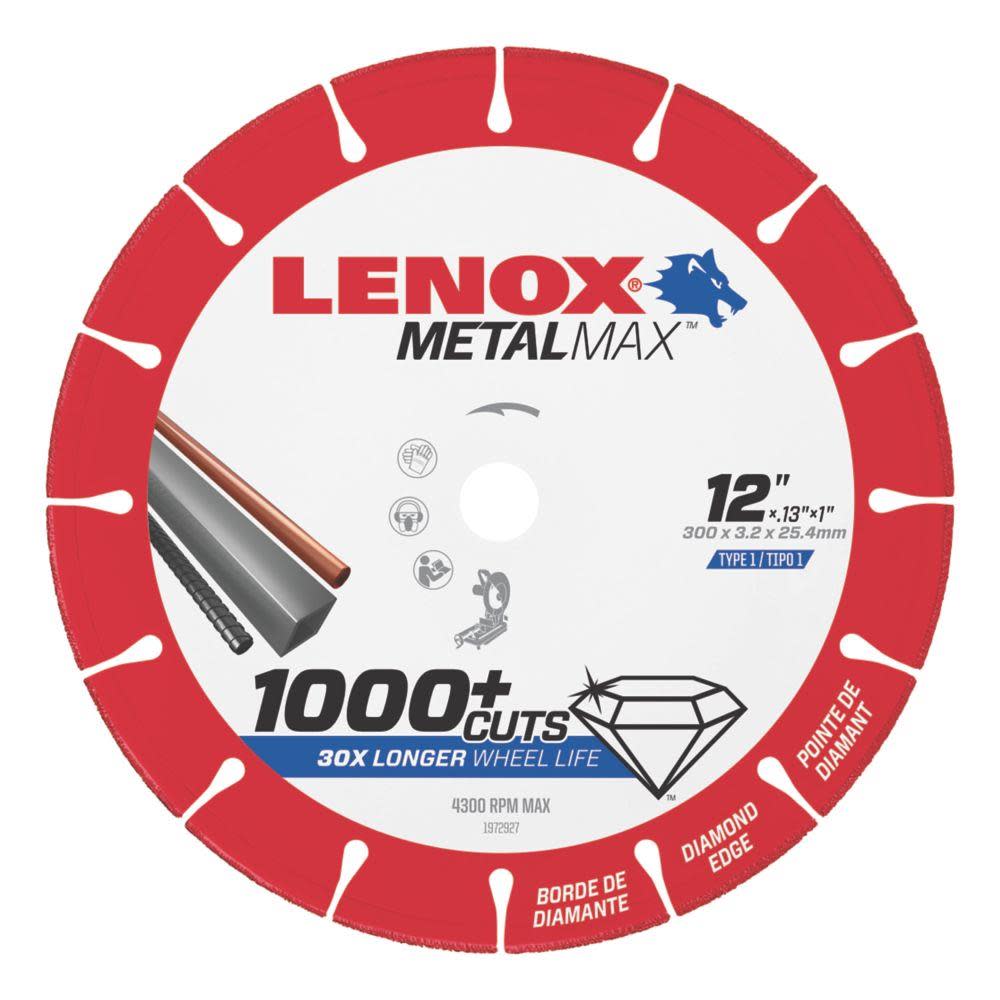 Lenox 12 In. x 1 In. MetalMax Diamond Cutoff Wheel CH - Ascmtools