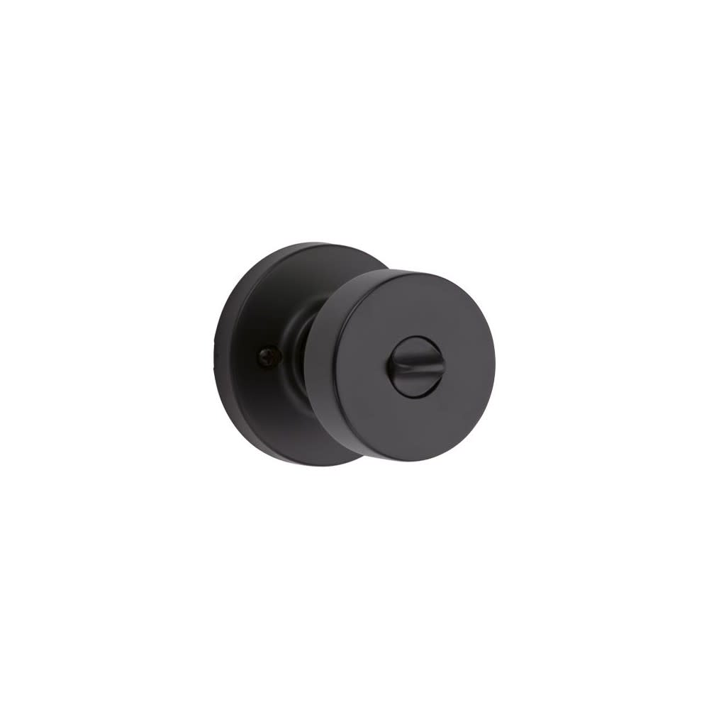 Kwikset Pismo Privacy Door Knob Matte Black Interior Bed & Bath - Ascmtools