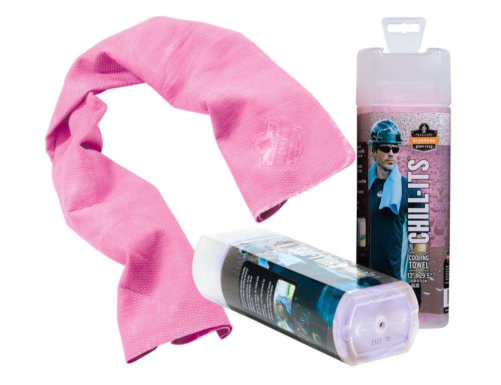 Ergodyne Chill-Its 6602 Evaporative Cooling Towel – Pink - Ascmtools