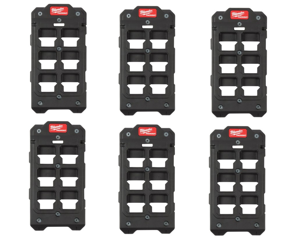 Milwaukee PACKOUT Compact Wall Plate 6pk Bundle - Ascmtools