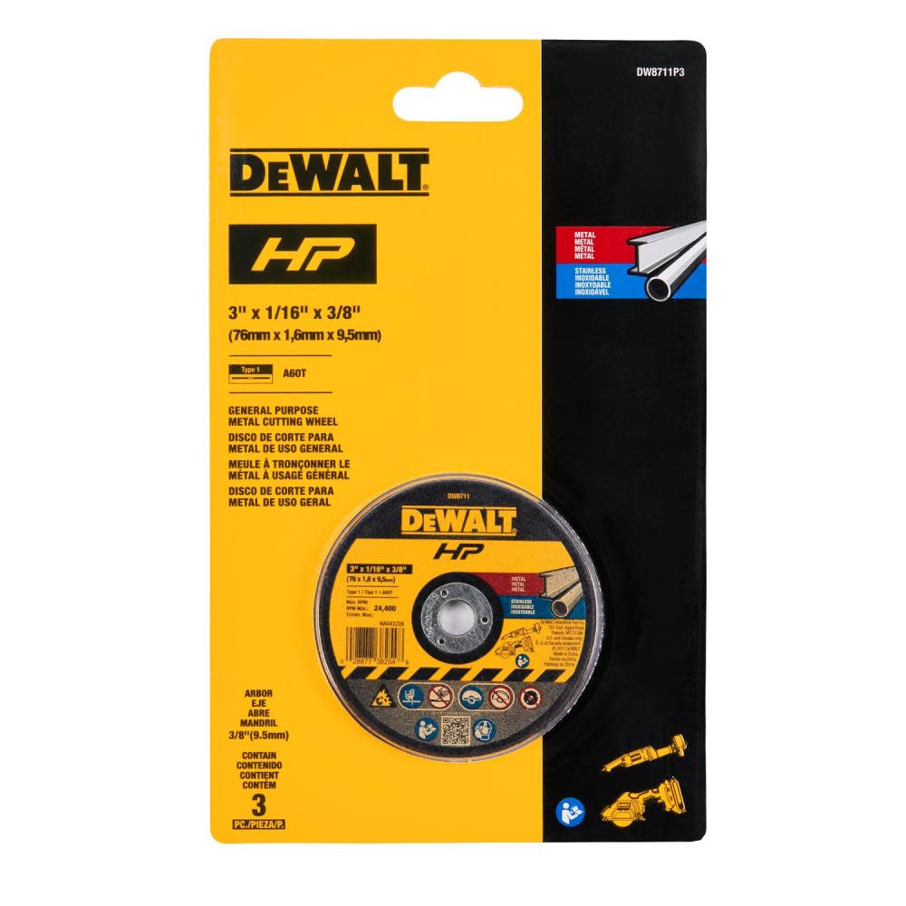 DEWALT 3″ Bonded Cutting Wheel 3pk - Ascmtools