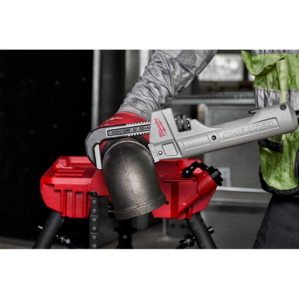 Milwaukee CHEATER Adaptable Pipe Wrench Aluminum - Ascmtools