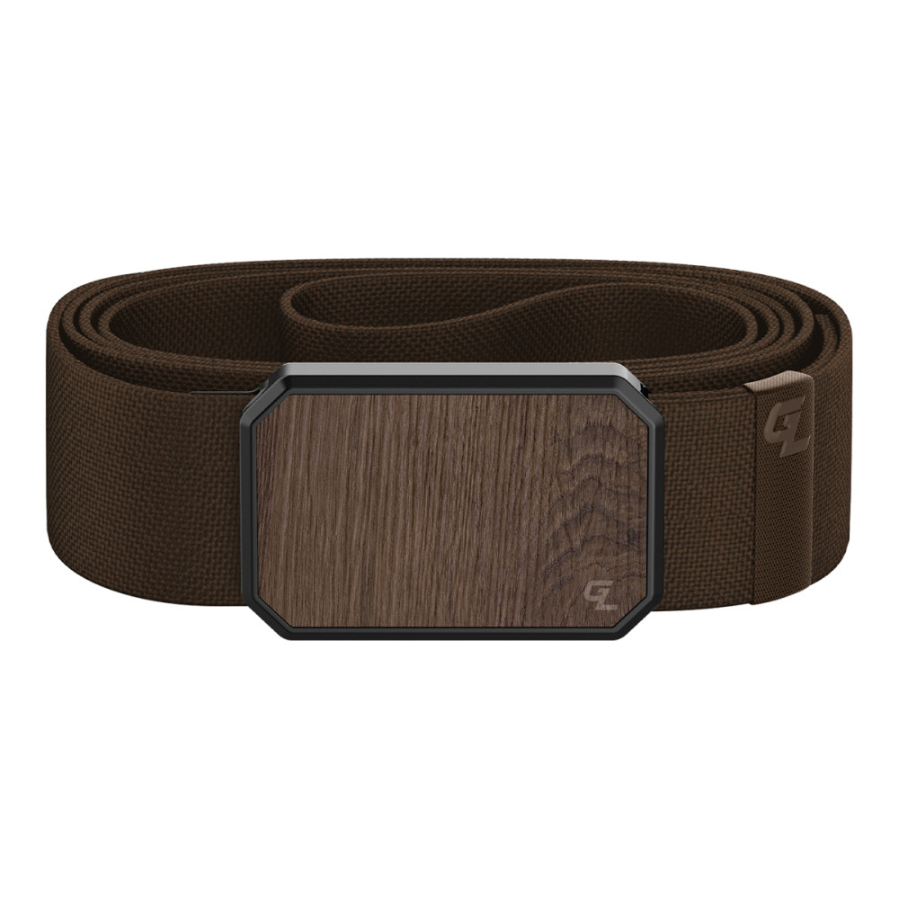 Groove Life Brown Belt with Walnut Magnetic Buckle - Ascmtools
