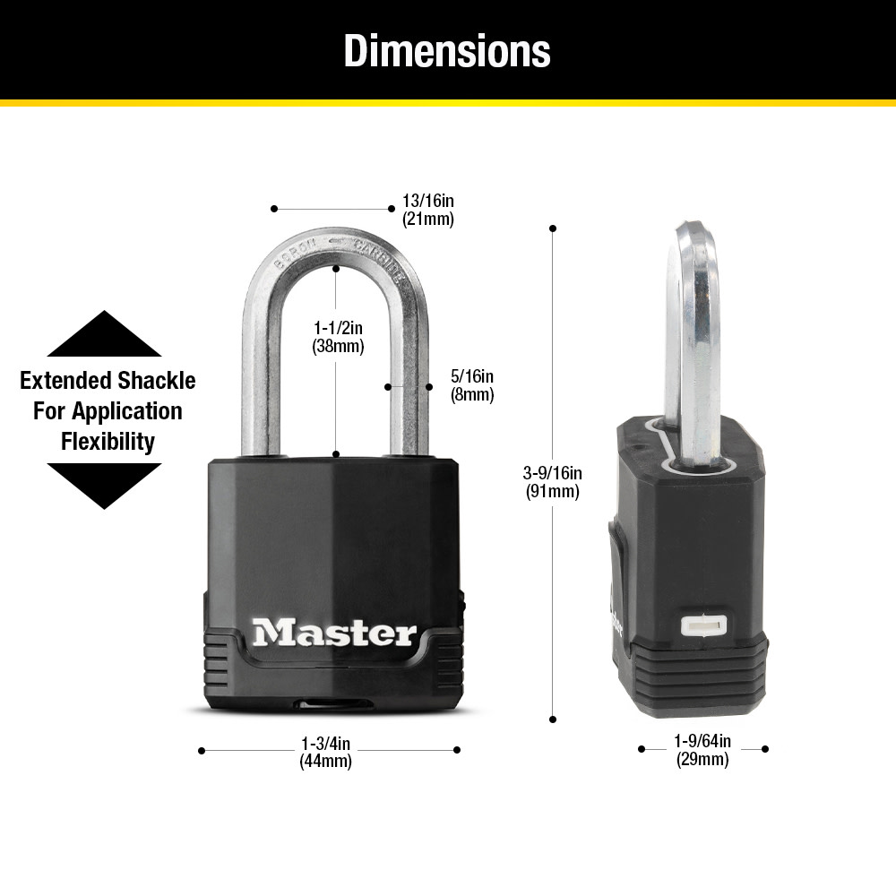 Master Lock Padlock 1 3/4″ Steel Keyed Alike Dual Ball Bearing - Ascmtools