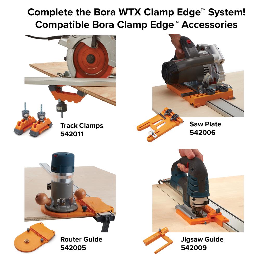 Bora Portamate 50-Inch WTX Clamp Edge and Saw Plate Set - Ascmtools