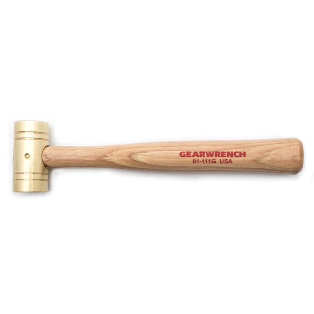 GEARWRENCH Hammer Brass with Hickory Handle 16 oz - Ascmtools