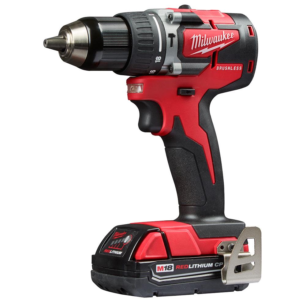 Milwaukee M18 Compact Brushless 1/2″ Hammer Drill Driver Kit - Ascmtools