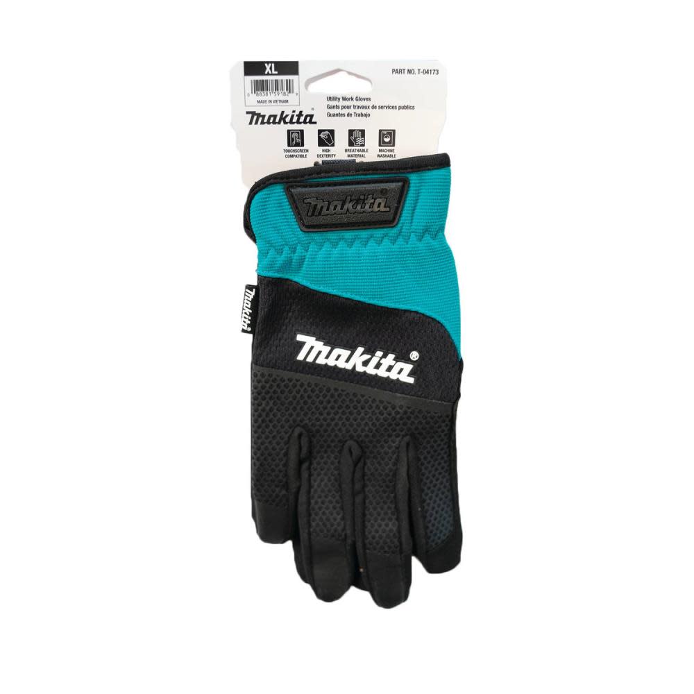 Makita Utility Work Gloves Open Cuff Flexible Protection XL - Ascmtools