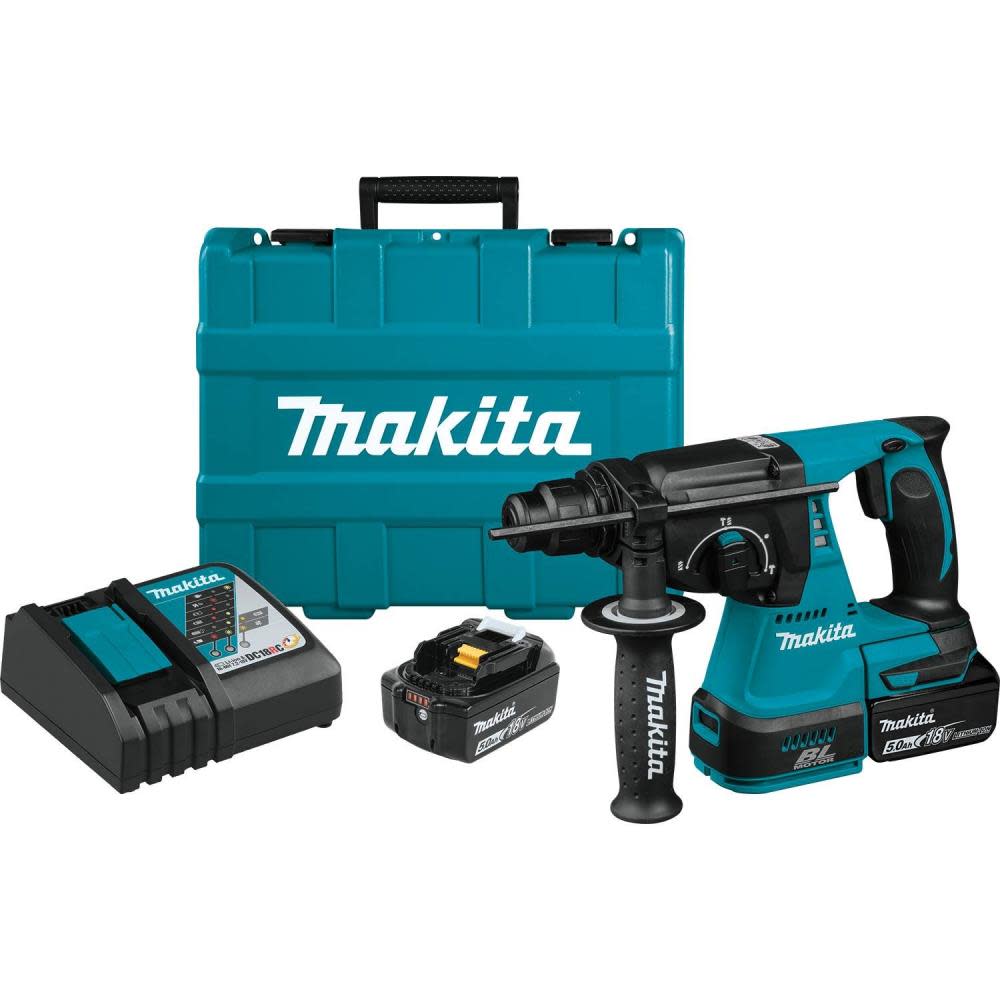 Makita 18V LXT Lithium-Ion Brushless Cordless 1 In. Rotary Hammer Kit (5.0Ah) - Ascmtools