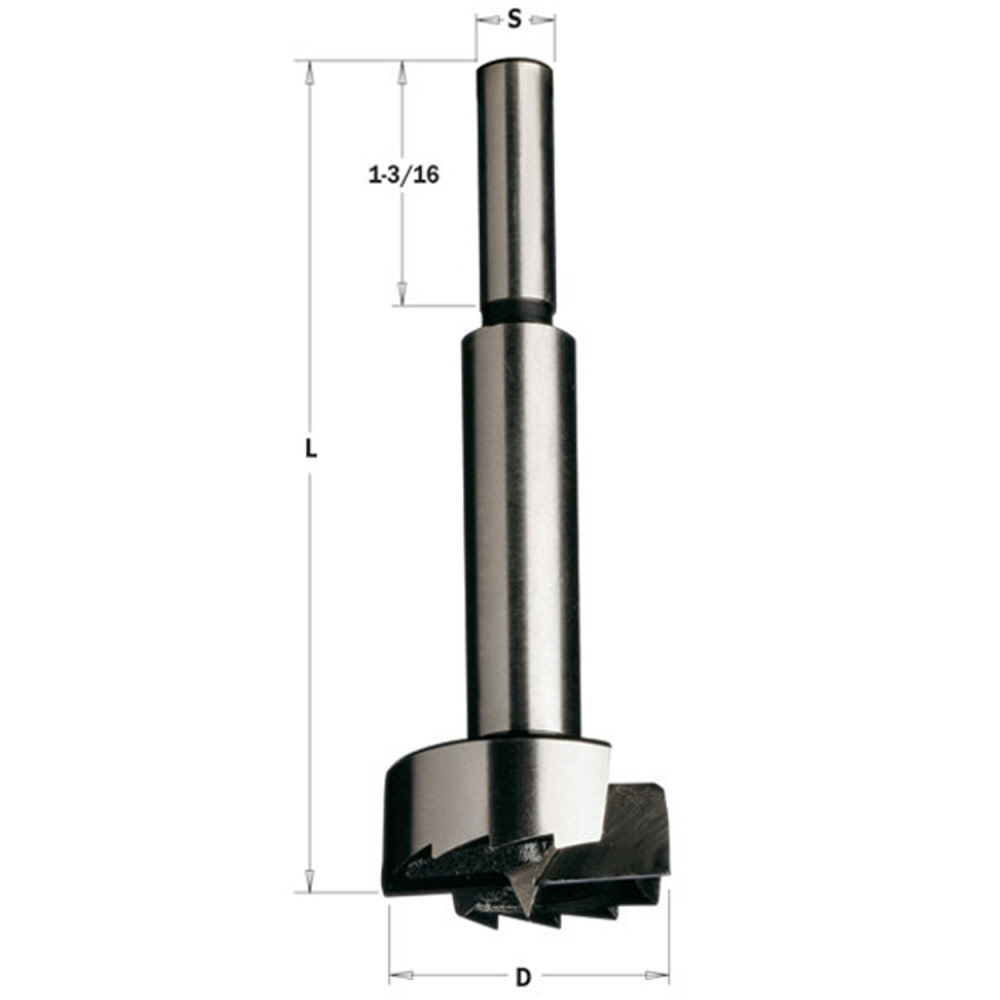 CMT Forstner Bit 1-1/8 In. - Ascmtools