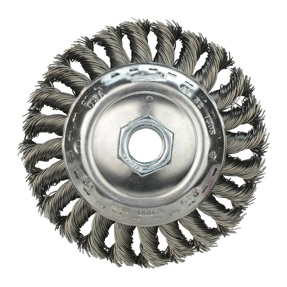 Milwaukee 4 in. Carbon Steel Bevel Crimped Brush - Ascmtools