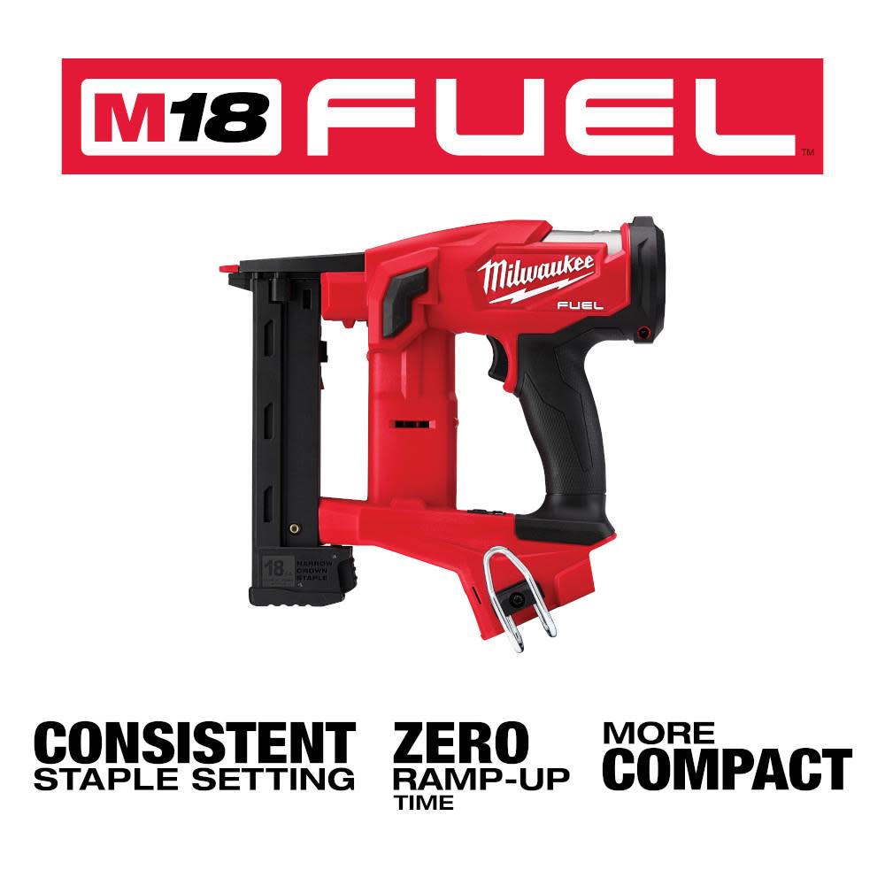 Milwaukee M18 FUEL 18 Gauge 1/4 in. Narrow Crown Stapler (Bare Tool) - Ascmtools