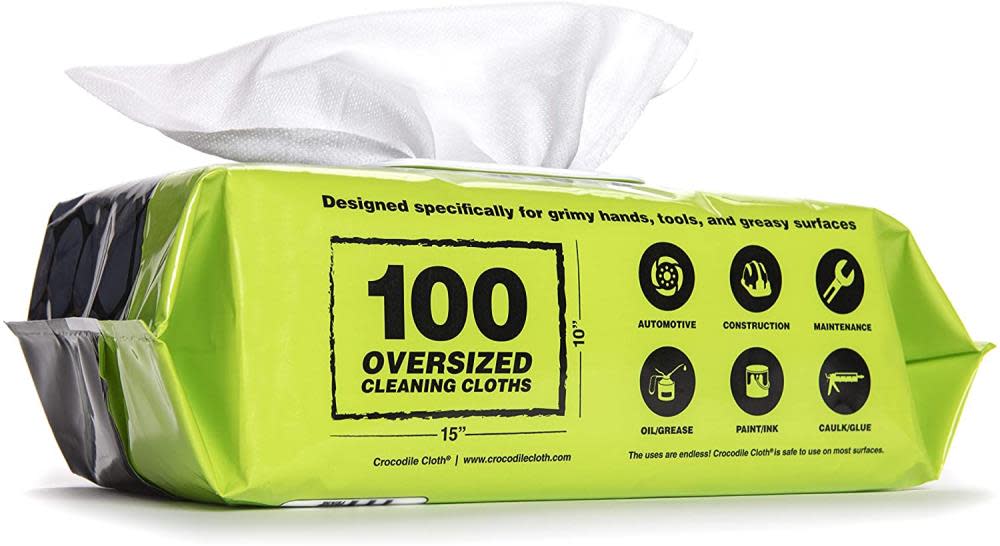 Crocodile Cloth Original Oversized Cleaning Cloths 1 Pack/100 Huge Cloths - Ascmtools