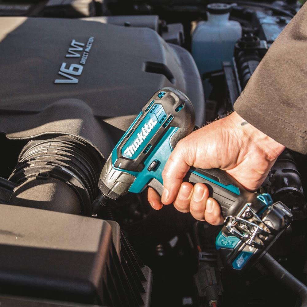 Makita 12V Max CXT Lithium-Ion Cordless 1/4 In. Impact Wrench Kit (2.0Ah) - Ascmtools