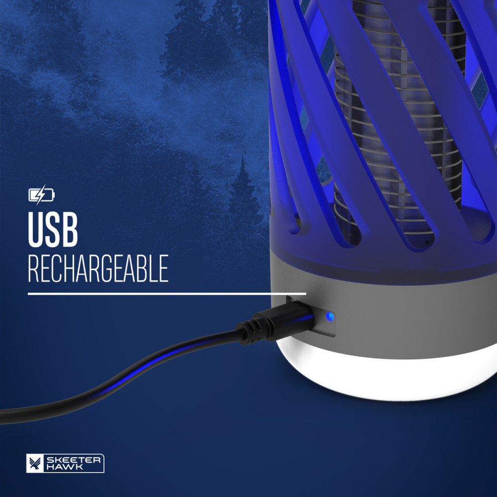 Skeeter Hawk Personal Mosquito Zapper with Lantern Rechargeable - Ascmtools