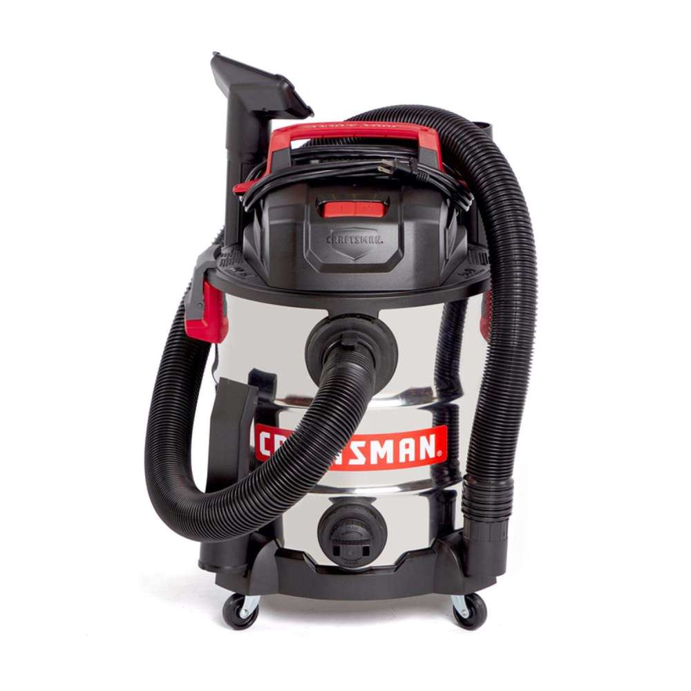 Craftsman Wet/Dry Vacuum 10 Gallon 120V 6HP Peak Stainless Steel - Ascmtools