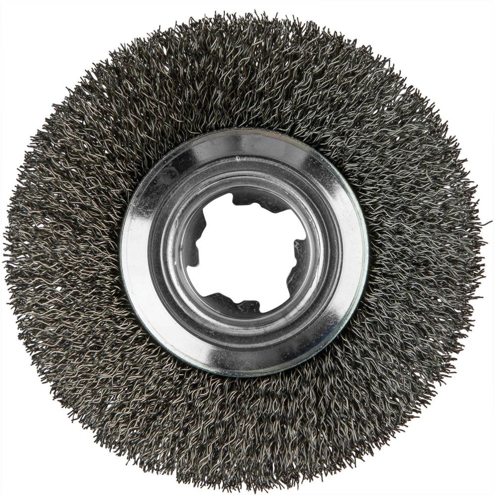 Makita X LOCK 4″ Carbon Steel Crimped Wire Bevel Brush - Ascmtools